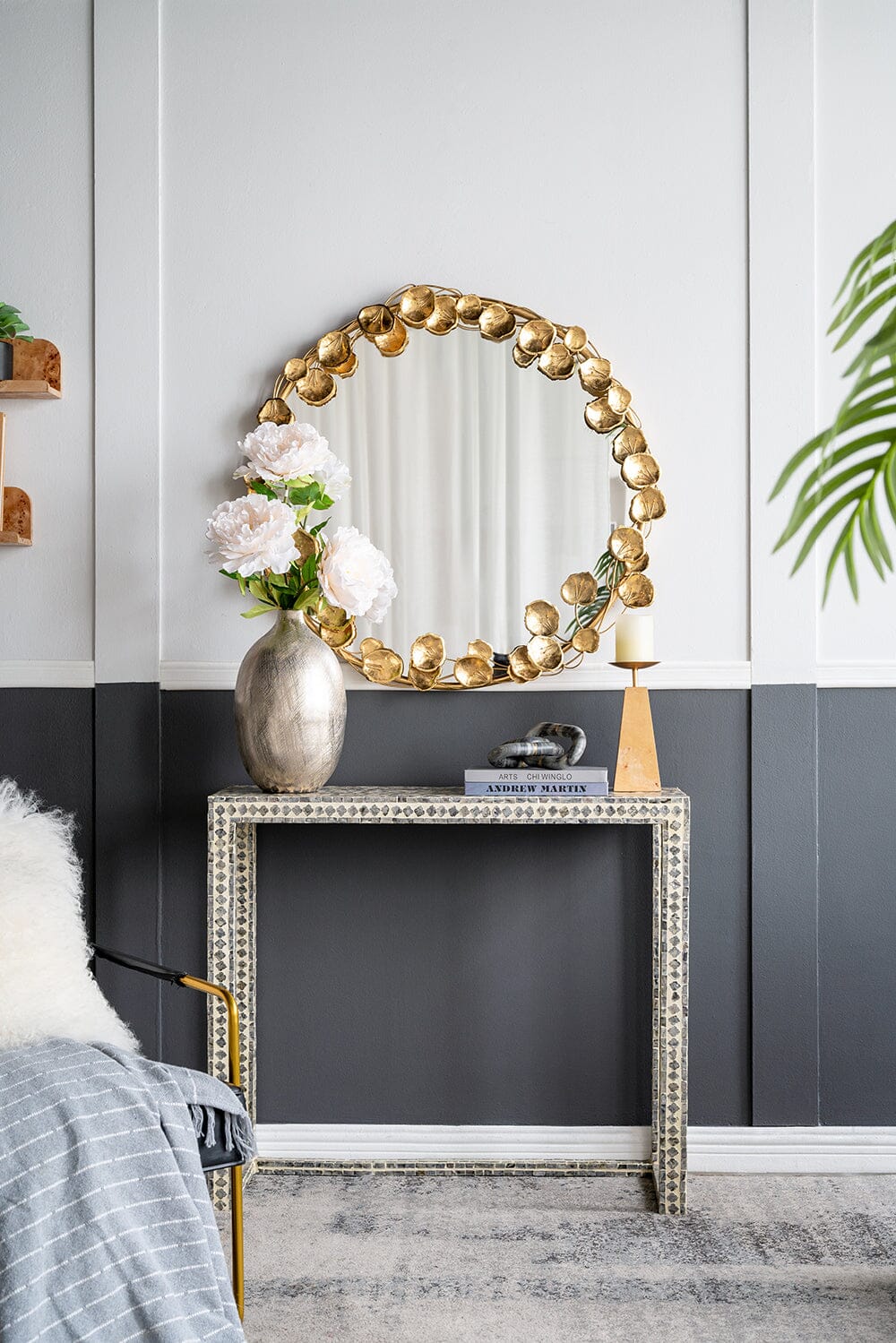GOLD LEAF WALL MIRROR