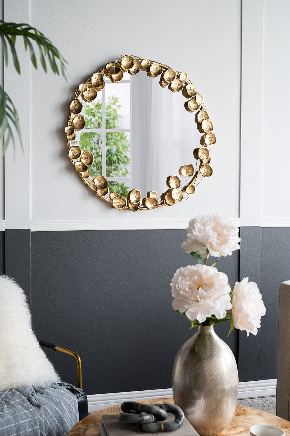 GOLD LEAF WALL MIRROR