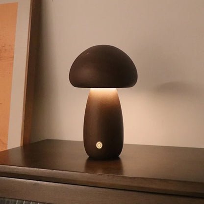 Wooden Mushrooms Lamp
