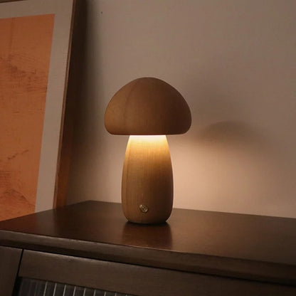 Wooden Mushrooms Lamp