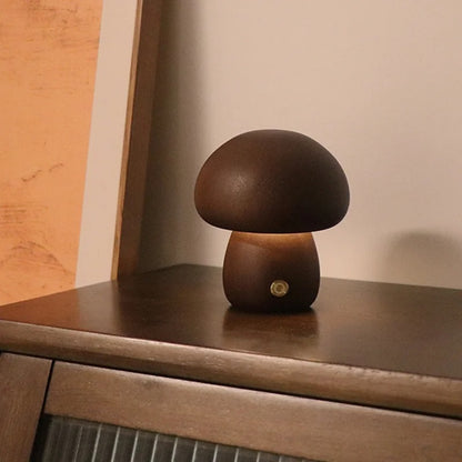 Wooden Mushrooms Lamp