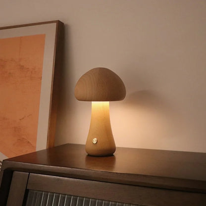 Wooden Mushrooms Lamp