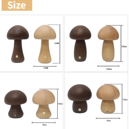 Wooden Mushrooms Lamp