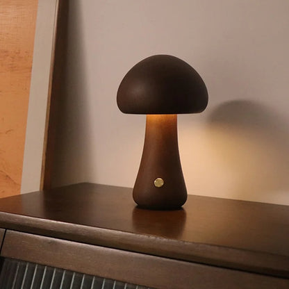 Wooden Mushrooms Lamp