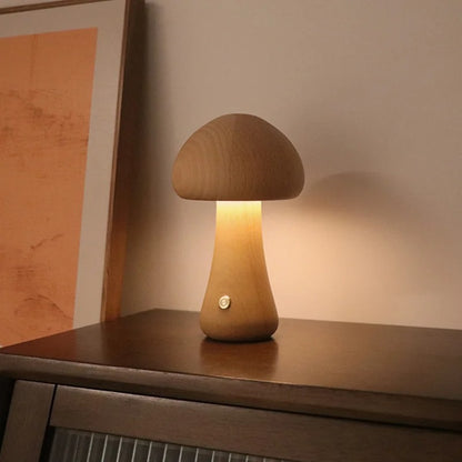 Wooden Mushrooms Lamp